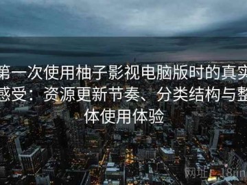 第一次使用柚子影视电脑版时的真实感受：资源更新节奏、分类结构与整体使用体验