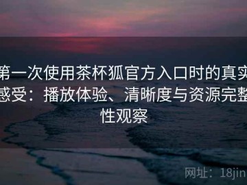 第一次使用茶杯狐官方入口时的真实感受：播放体验、清晰度与资源完整性观察