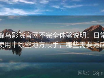 蜂鸟影院官网不完全体验说明：日常使用中哪些地方顺手，哪些需要适应