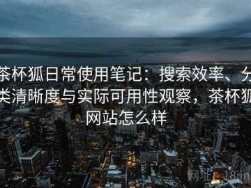 茶杯狐日常使用笔记：搜索效率、分类清晰度与实际可用性观察，茶杯狐网站怎么样
