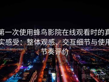 第一次使用蜂鸟影院在线观看时的真实感受：整体观感、交互细节与使用节奏评价