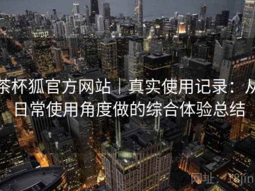 茶杯狐官方网站｜真实使用记录：从日常使用角度做的综合体验总结