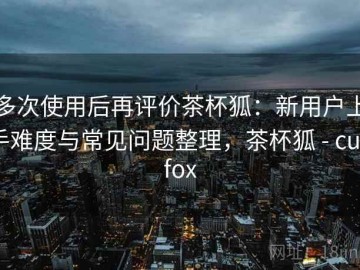 多次使用后再评价茶杯狐：新用户上手难度与常见问题整理，茶杯狐 - cupfox
