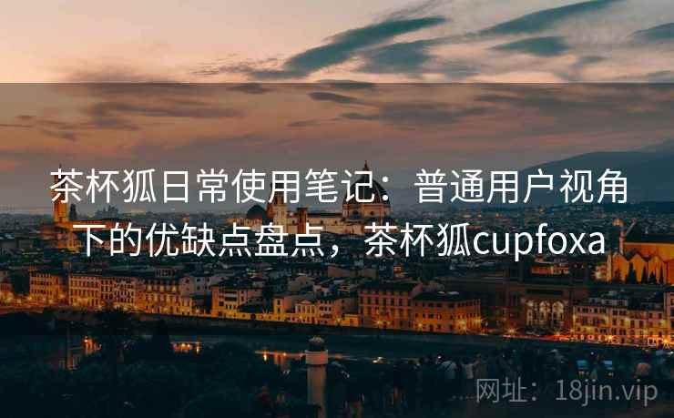 茶杯狐日常使用笔记：普通用户视角下的优缺点盘点，茶杯狐cupfoxa