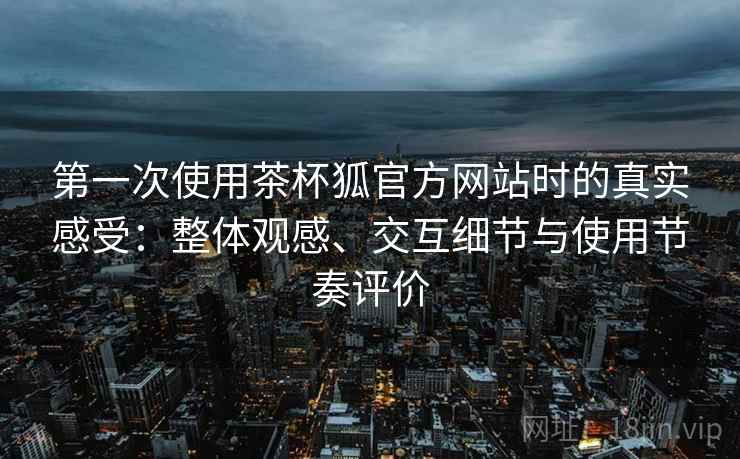 第一次使用茶杯狐官方网站时的真实感受：整体观感、交互细节与使用节奏评价